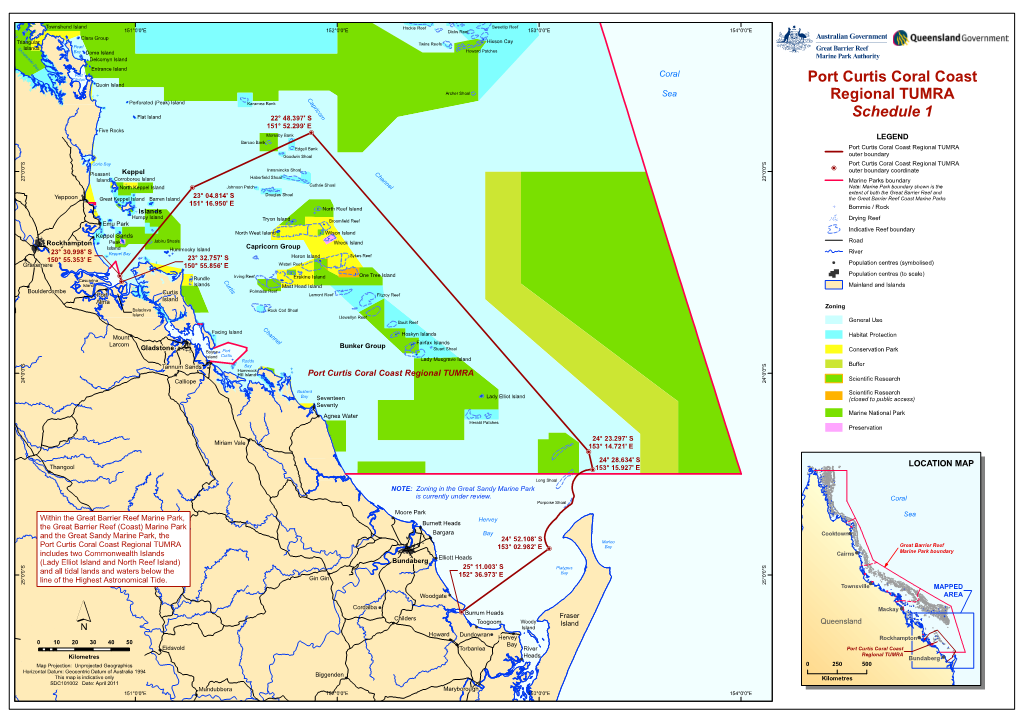 Port Curtis Coral Coast Regional TUMRA Schedule 1