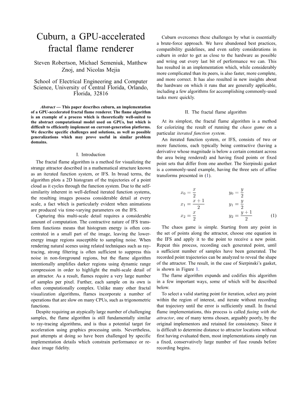 Cuburn, a GPU-Accelerated Fractal Flame Renderer