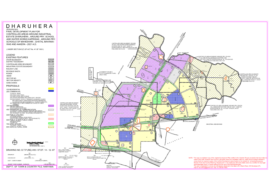 Final Development Plan for Controlled Areas Around Industrial