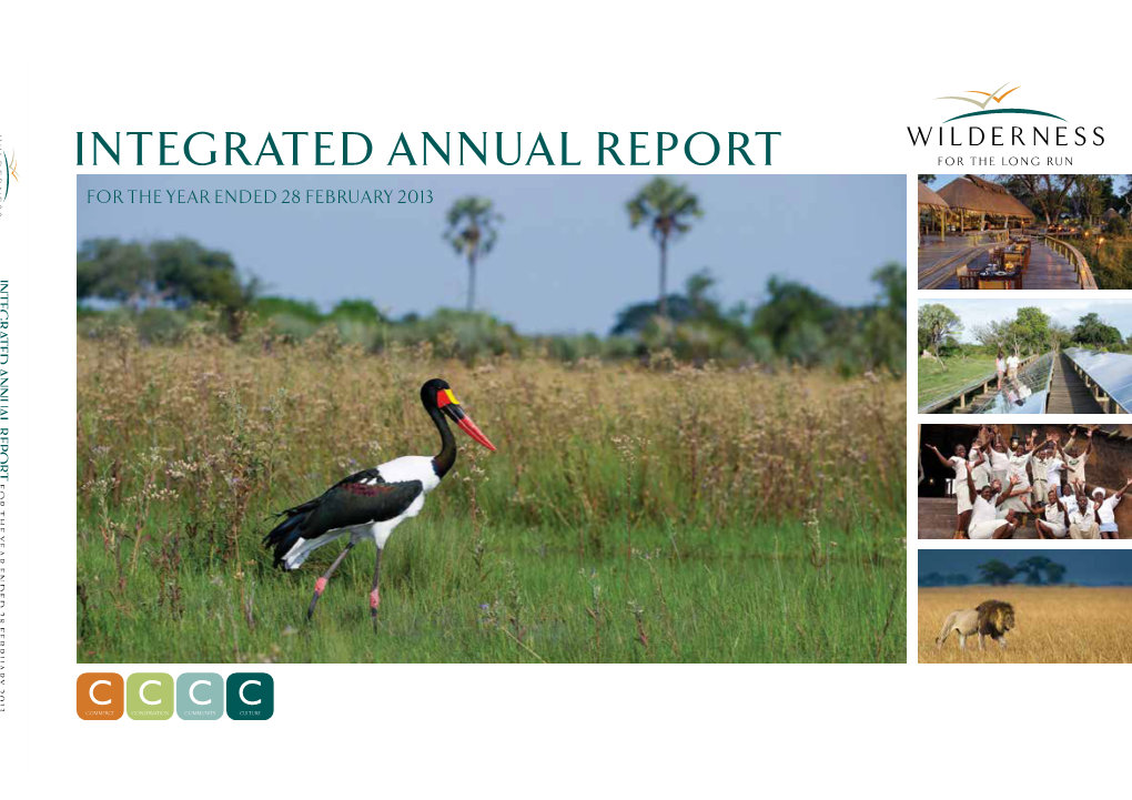 Wilderness This Report Outlines and Discusses Progress Across a Wide Range 2013