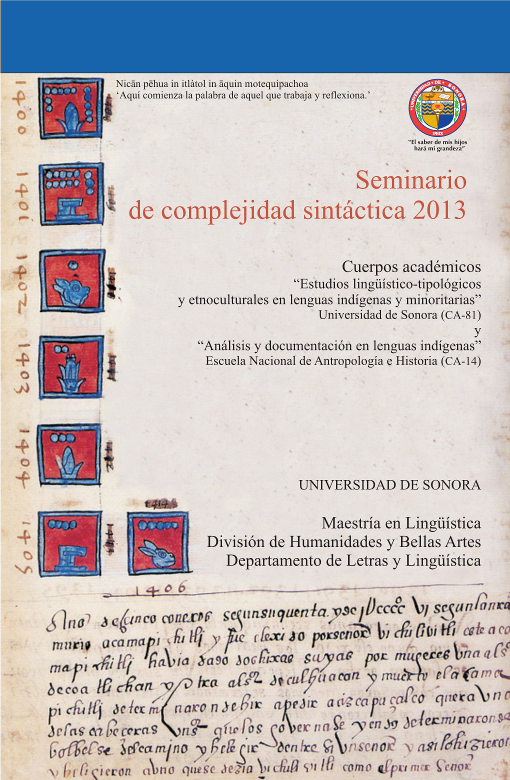 Seminario De Complejidad Sintáctica 2013