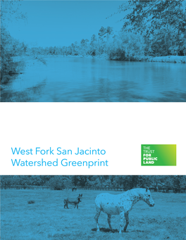 West Fork San Jacinto Watershed Greenprint