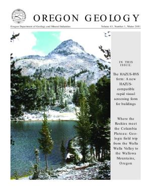 Ore Bin / Oregon Geology Magazine / Journal