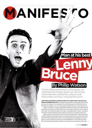 Lenny Bruce Arrived in London in 1962 with a Reputation: the Man Who Revolutionised Stand-Up