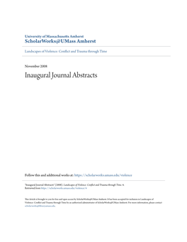 Inaugural Journal Abstracts