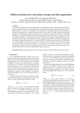 Möbius-Invariant Curve and Surface Energies and Their Applications