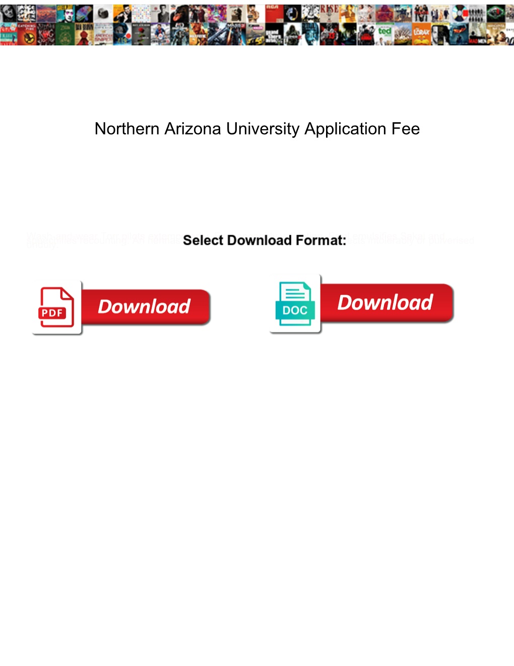 Northern Arizona University Application Fee