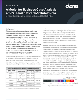 Ciena a Model for Business Case Analysis of C/L-Band Network