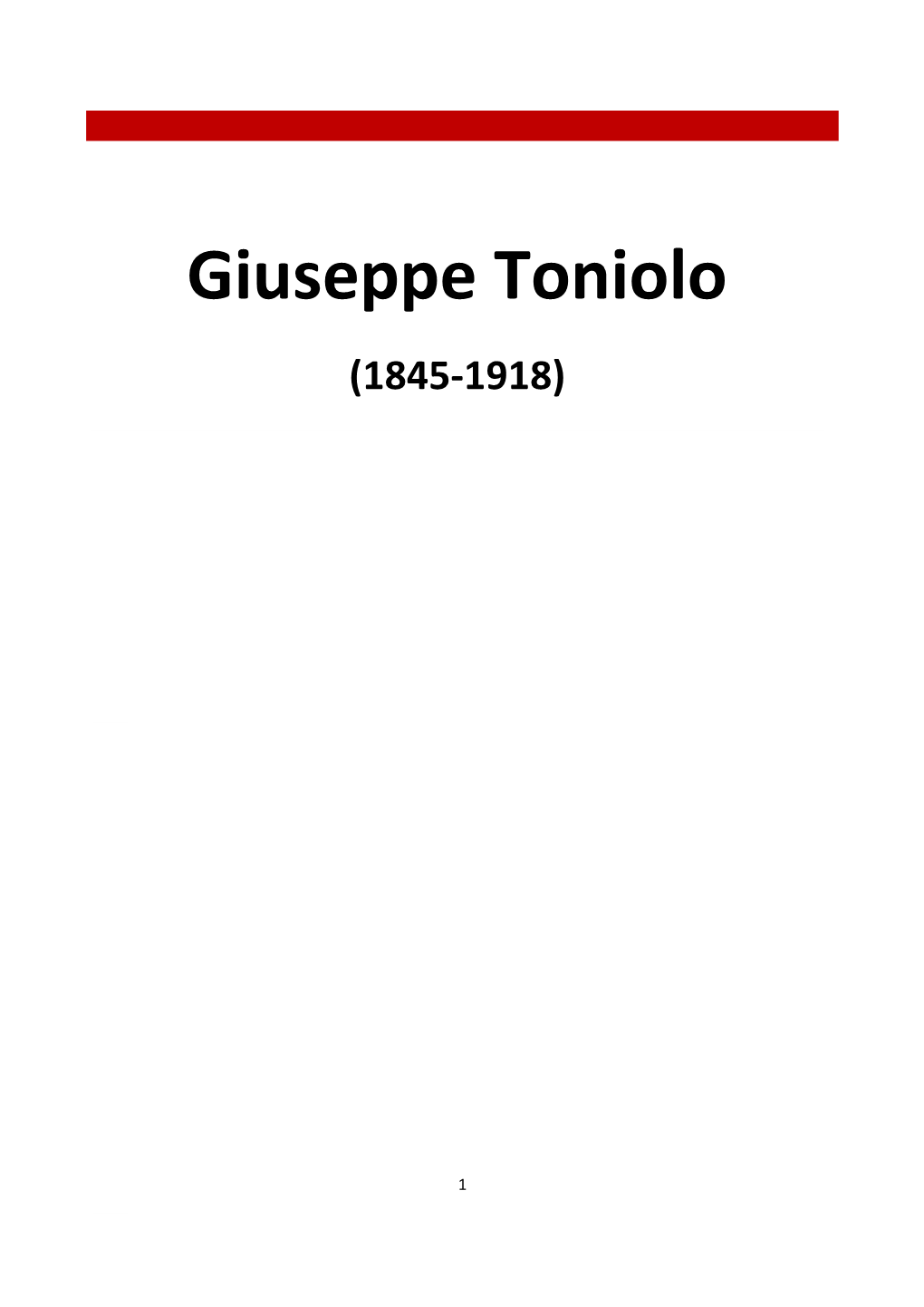 Scheda Giuseppe Toniolo