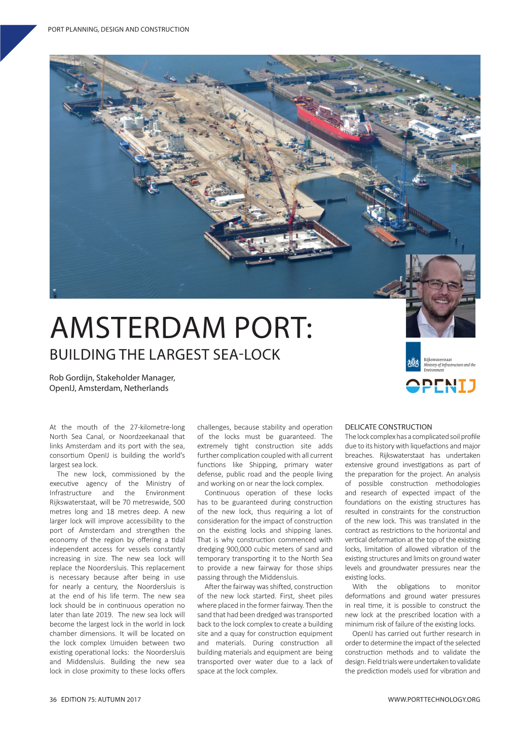 Amsterdam Port: Building the Largest Sea-Lock