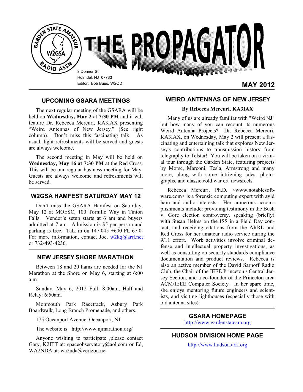 Propagator for July 1996