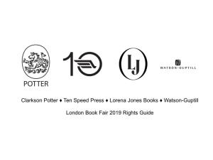 Clarkson Potter Ten Speed Press Lorena Jones Books Watson-Guptill
