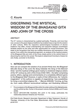 Bhagavad Gita and John of the Cross