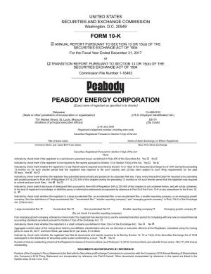 PEABODY ENERGY CORPORATION (Exact Name of Registrant As Specified in Its Charter)