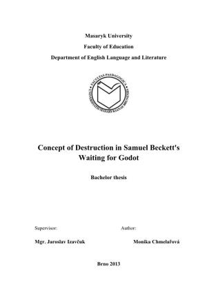 Concept of Destruction in Samuel Beckett's Waiting for Godot
