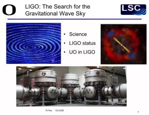 LIGO: the Search for the Gravitational Wave Sky