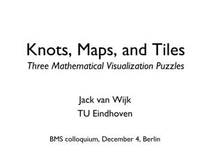 Knots, Maps, and Tiles Three Mathematical Visualization Puzzles