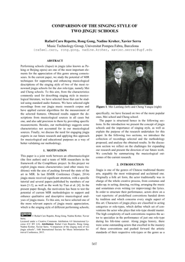 OS3.3 Comparison of the Singing Style of Two Jingju Schools