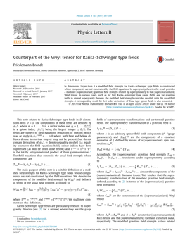 Counterpart of the Weyl Tensor for Rarita–Schwinger Type Fields