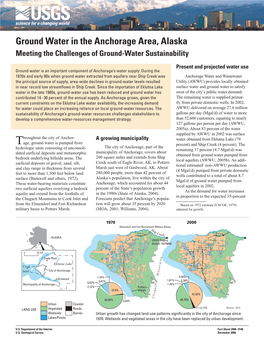 Ground Water in the Anchorage Area, Alaska Meeting the Challenges of Ground-Water Sustainability