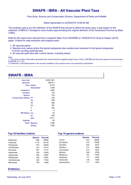 IBRA - All Vascular Plant Taxa