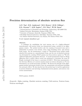 Precision Determination of Absolute Neutron Flux