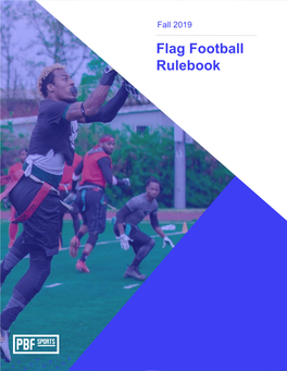 Flag Football Rulebook Table of Contents