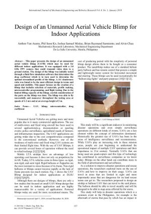 Design of an Unmanned Aerial Vehicle Blimp for Indoor Applications
