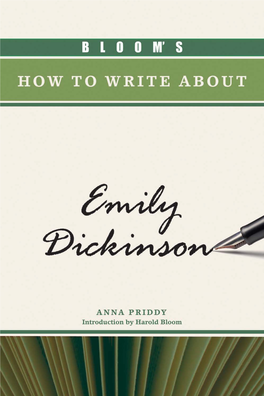Bloom's How to Write About Emily Dickinson