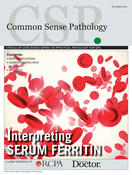 Interpreting SERUM FERRITIN