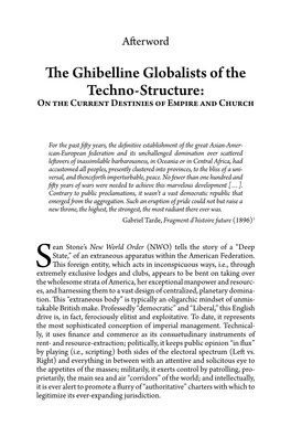 The Ghibelline Globalists of the Techno-Structure: on the Current Destinies of Empire and Church