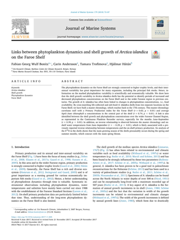 Links Between Phytoplankton Dynamics and Shell Growth Of