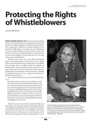 Protecting the Rights of Whistleblowers