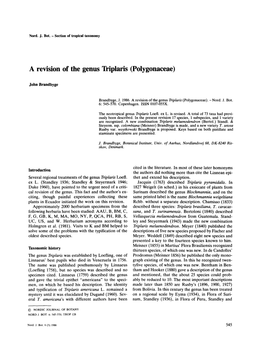 A Revision of the Genus Triplaris (Polygonaceae)