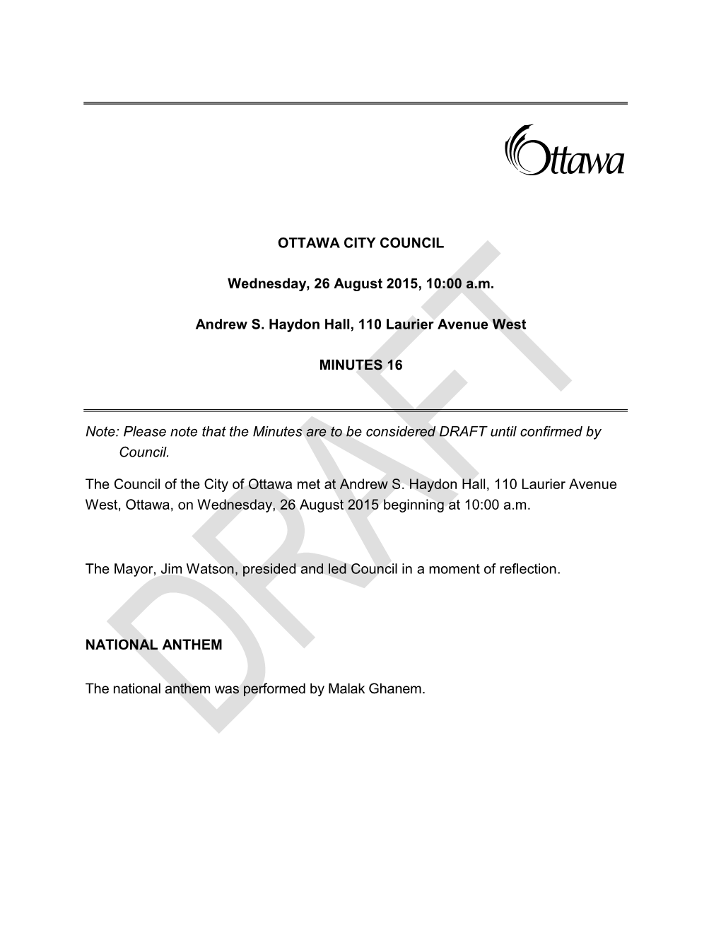 City Council Minutes