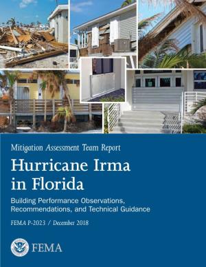 Mitigation Assessment Team Report: Hurricane Irma in Florida