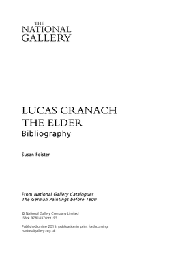 Lucas Cranach the Elder: Bibliography