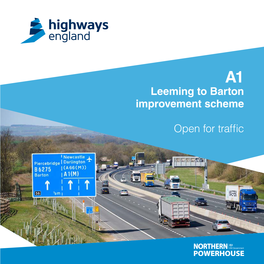 Leeming to Barton Improvement Scheme Open for Traffic