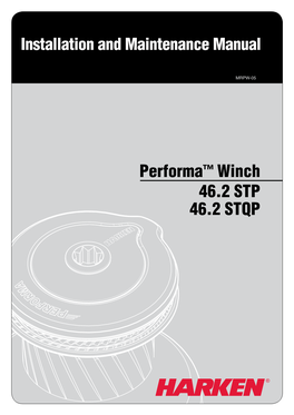 Installation and Maintenance Manual Winch Performa 46.2 STP