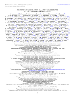 The Third Catalog of Active Galactic Nuclei Detected by the Fermi Large Area Telescope M