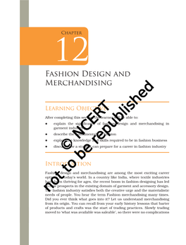 Fashion Design and Merchandising