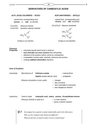 Derivatives of Carboxylic Acids
