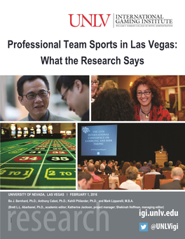 Professional Team Sports in Las Vegas: What the Research Says