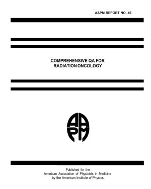 Comprehensive Qa for Radiation Oncology
