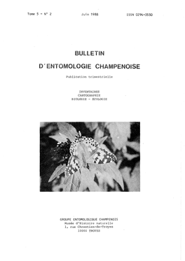 Bull. Ent. Champenoise. 1988, Fascicule 2