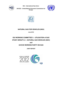 Natural Gas for Vehicles (Ngv)