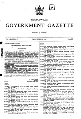 A GOVERNMENT GAZETTE