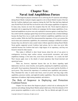 Chapter Ten: Naval and Amphibious Forces