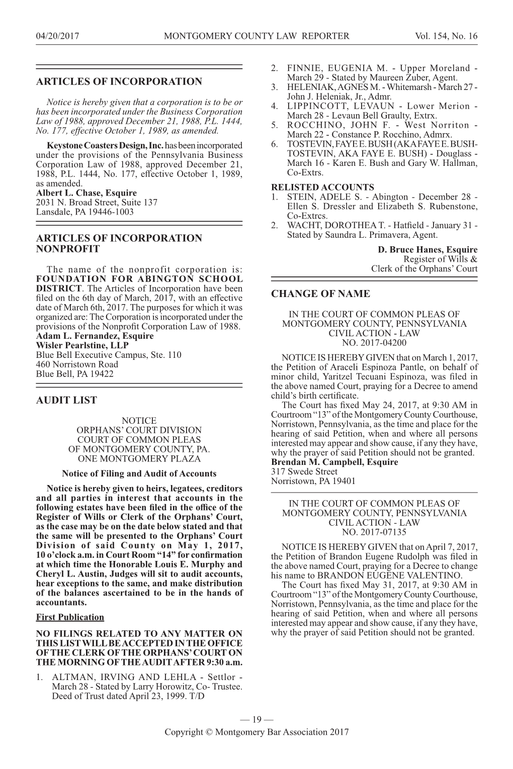 Articles of Incorporation Articles of Incorporation