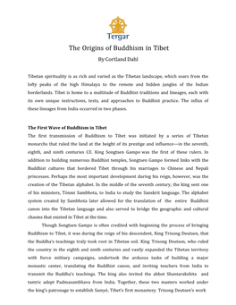 The Origins of Buddhism in Tibet by Cortland Dahl
